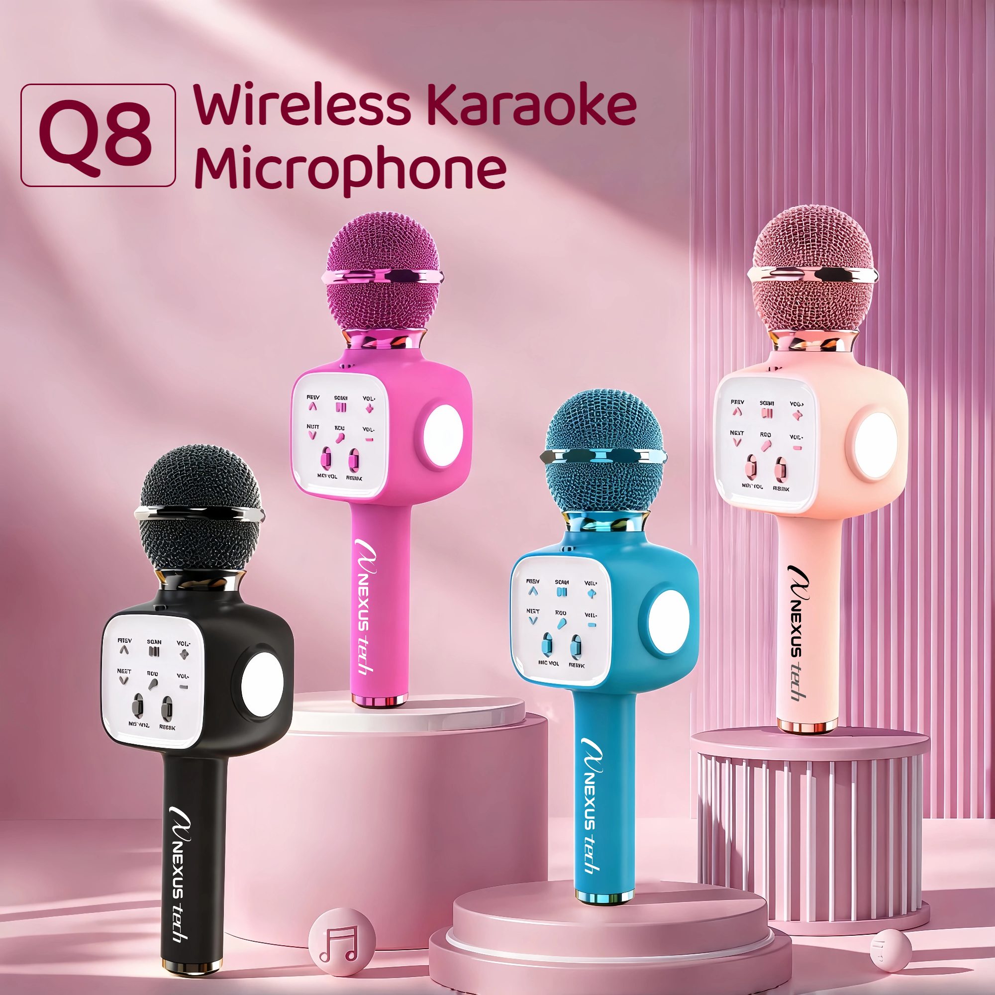 Power Bank Wireless - Wireless Bluetooth 5.2 Karaoke Microphone 5