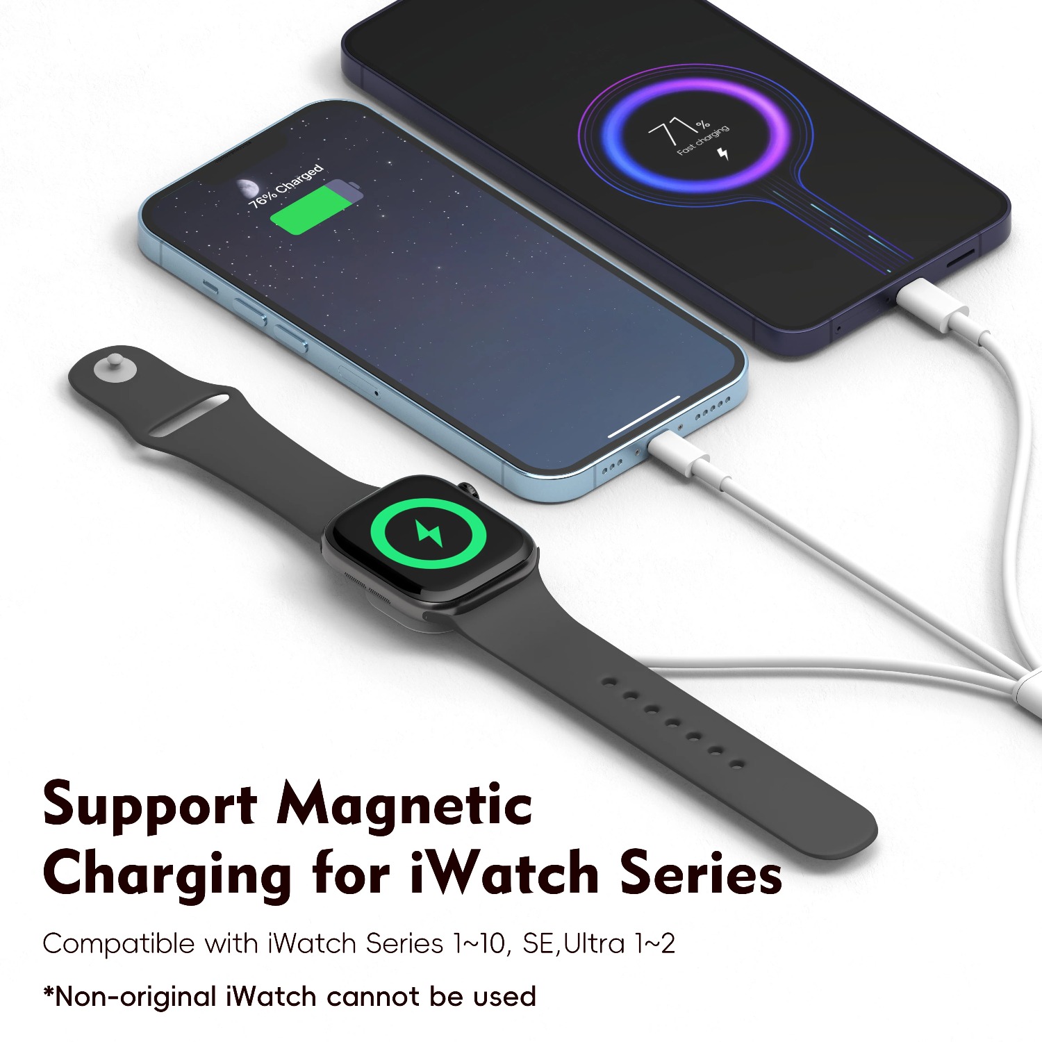 3 in 1  Magnetic Watch Charger - огляд і ціна Power Bank Wireless