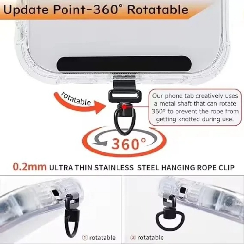 360 Rotating Phone Lanyard Cli - огляд і ціна Phone Stand Aluminum